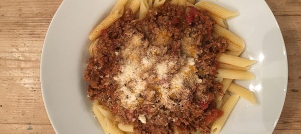 Spicy Beef Bolognese Sauce